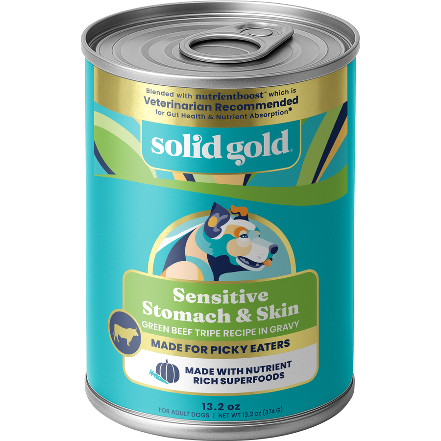 Solid Gold Nutrient Boost Sensitive Stomach Green Beef Tripe Recipe In Gravy (Green Cow)