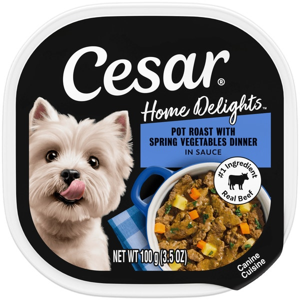 Cesar Home Delights Pot Roast With Spring Vegetables Dinner In Sauce