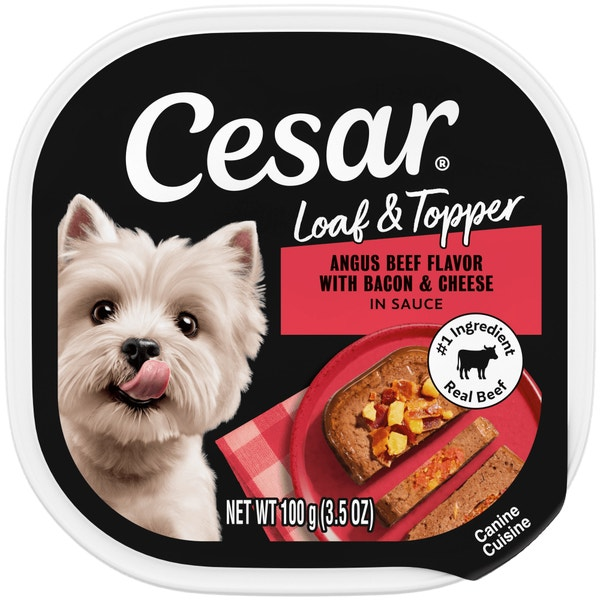 Cesar Loaf & Topper In Sauce Angus Beef Flavor With Bacon & Cheese
