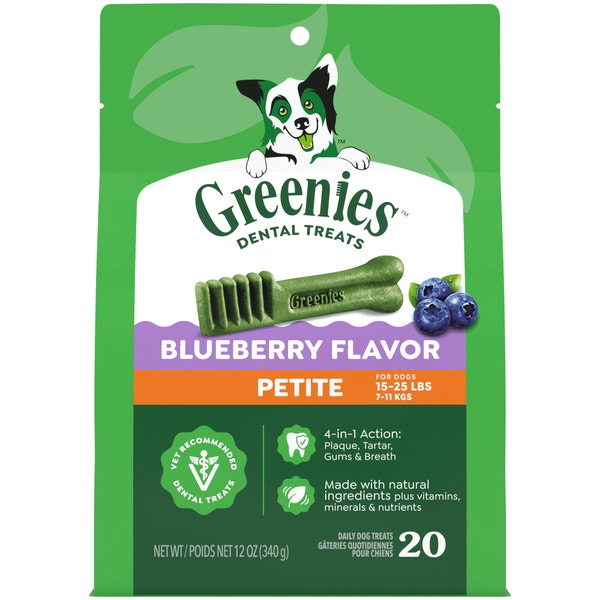 Greenies Blueberry Flavor Petite Dental Treats