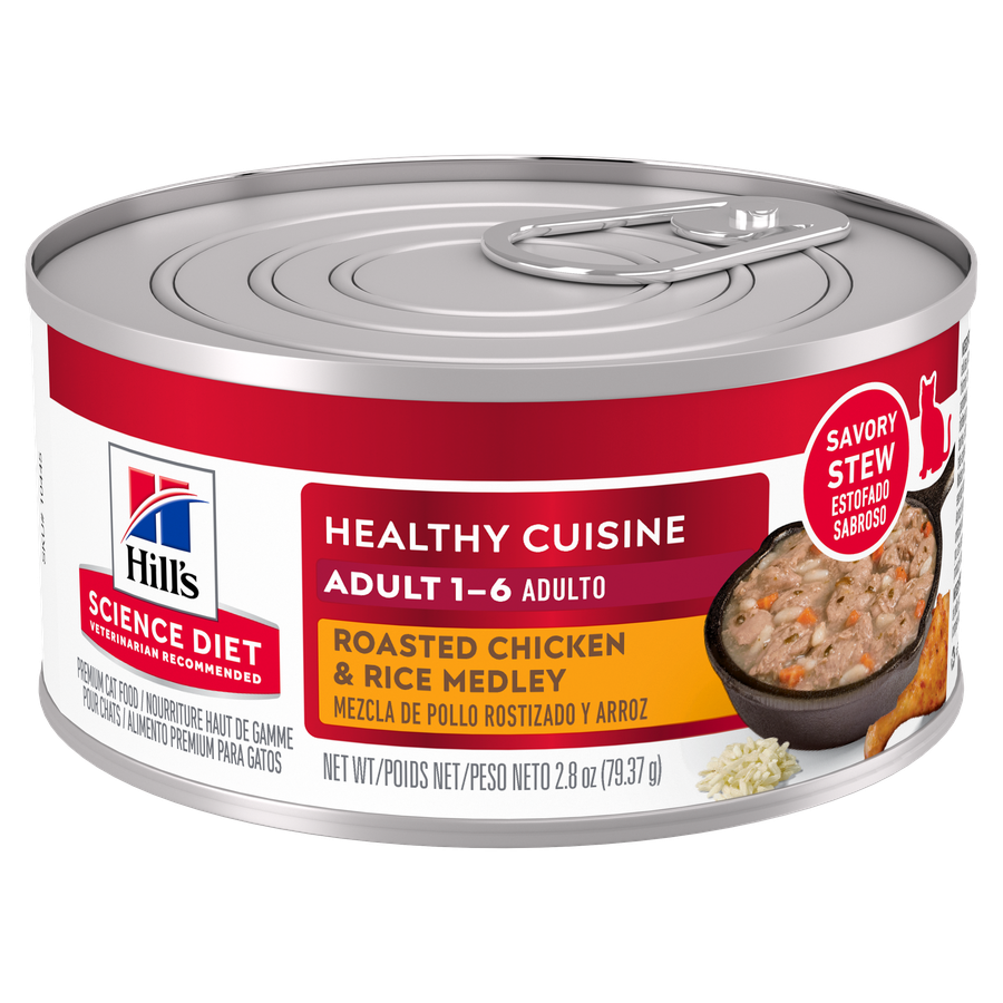 Hill's Science Diet Healthy Cuisine Roasted Chicken & Rice Medley For Adult Cats