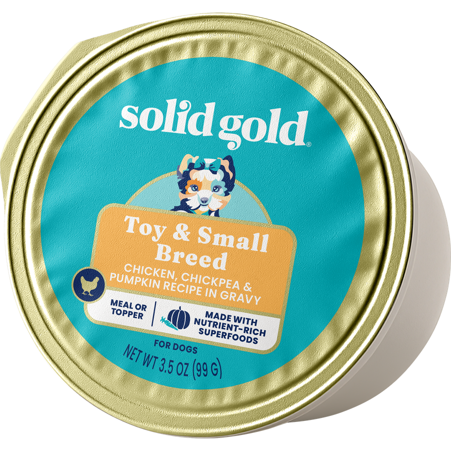 Solid Gold Mighty Mini Chicken, Chickpea & Pumpkin Recipe In Gravy For Toy & Small Breed Dogs