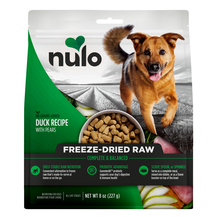 Nulo Freeze-Dried Raw Duck Recipe with Pears for Dogs