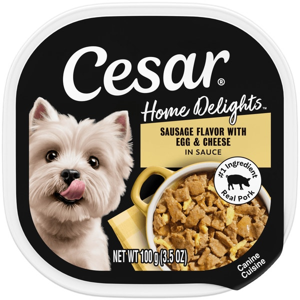 Cesar Home Delights Sausage Flavor With Egg & Cheese In Sauce