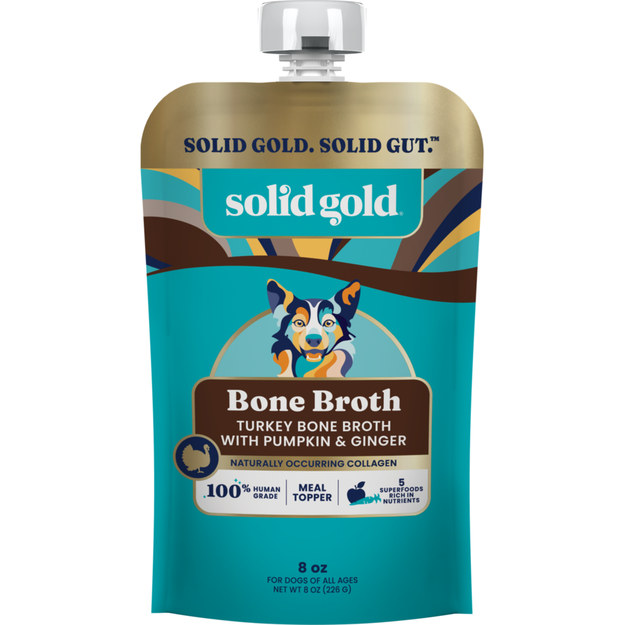 Solid Gold Bone Broth Meal Toppers Turkey Bone Broth With Pumpkin & Ginger
