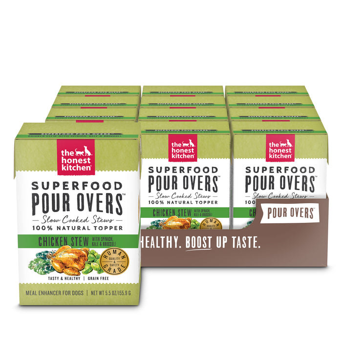 The Honest Kitchen Superfood Pour Overs Chicken Stew With Spinach, Kale & Broccoli