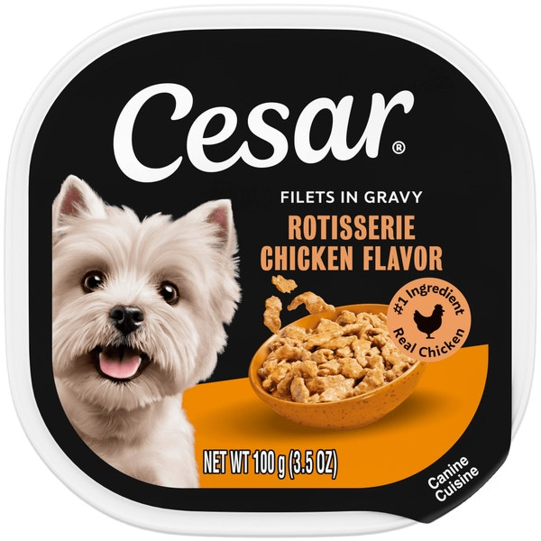 Cesar Filets In Gravy Rotisserie Chicken Flavor