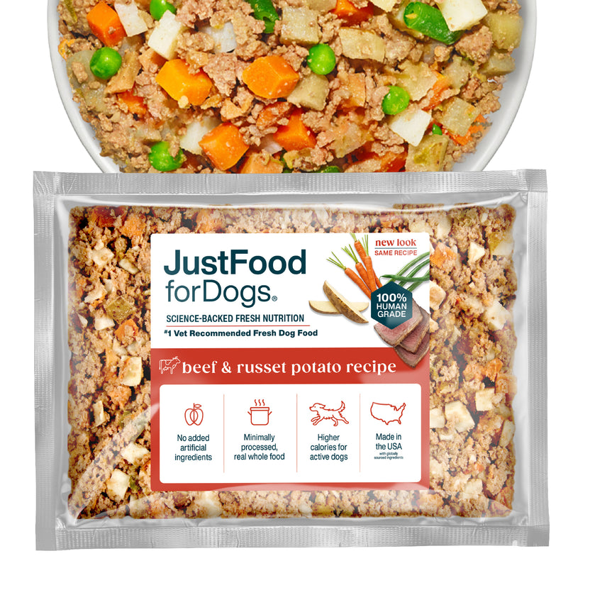 JustFoodForDogs Fresh Frozen Beef and Russet Potato Recipe