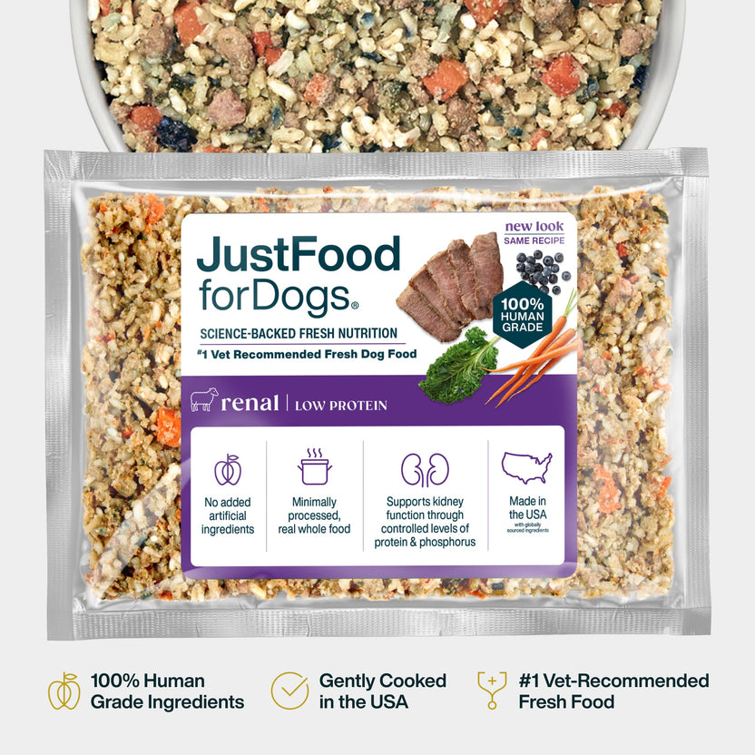 JustFoodForDogs Veterinary Diet Renal Support Low Protein