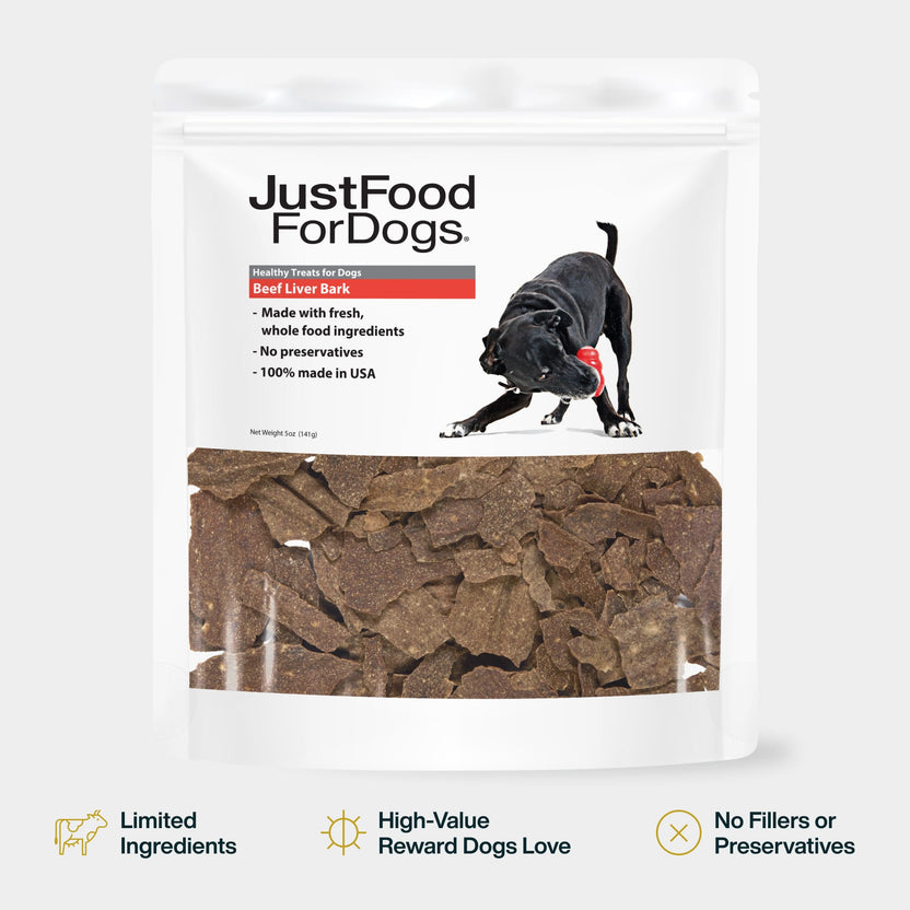 JustFoodForDogs Healthy Treats Beef Liver Bark
