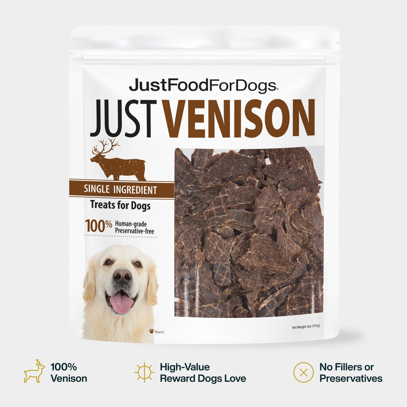 JustFoodForDogs Single Ingredient Treats Just Venison