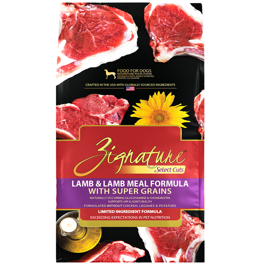 Zignature Select Cuts Lamb & Lamb Meal Formula With Oats, Millet & Quinoa