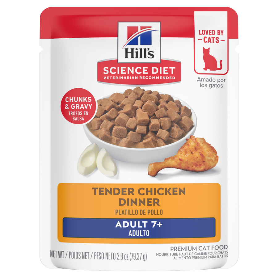Hill's Science Diet Adult 7+ Tender Chicken Dinner (Pouch)