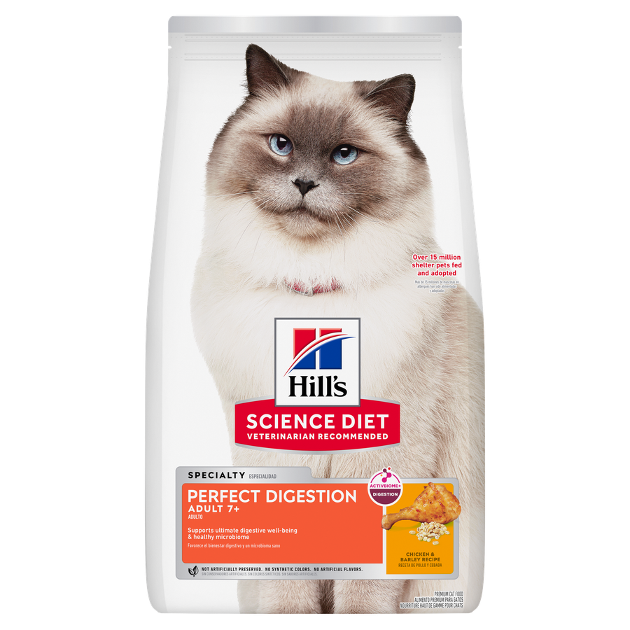 Hill's Science Diet Perfect Digestion Chicken & Barley Recipe For Adult 7+ Cats