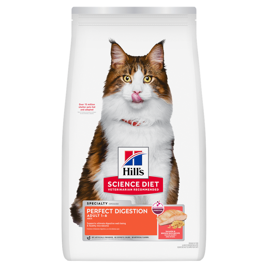 Hill's Science Diet Perfect Digestion Salmon & Brown Rice Recipe For Adult Cats