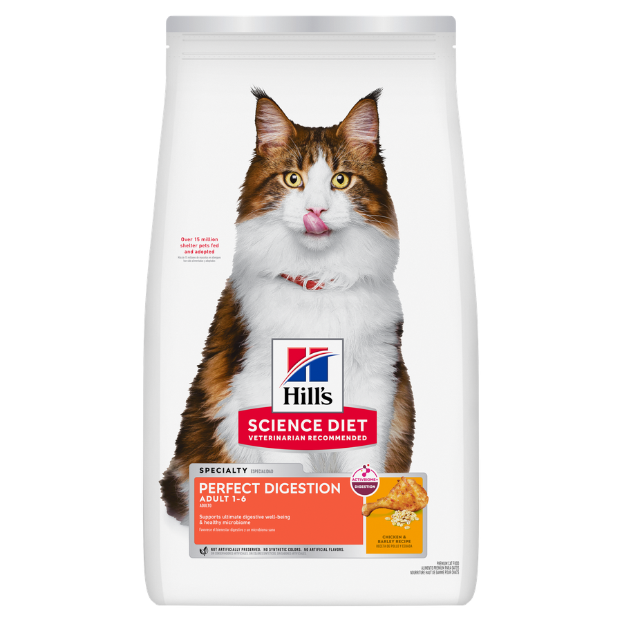 Hill's Science Diet Perfect Digestion Chicken & Barley Recipe For Adult Cats