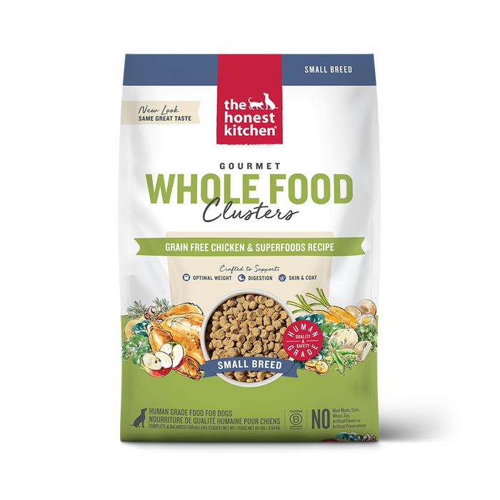 The Honest Kitchen Whole Food Clusters Grain Free Chicken & Superfoods Recipe For Small Breed Dogs