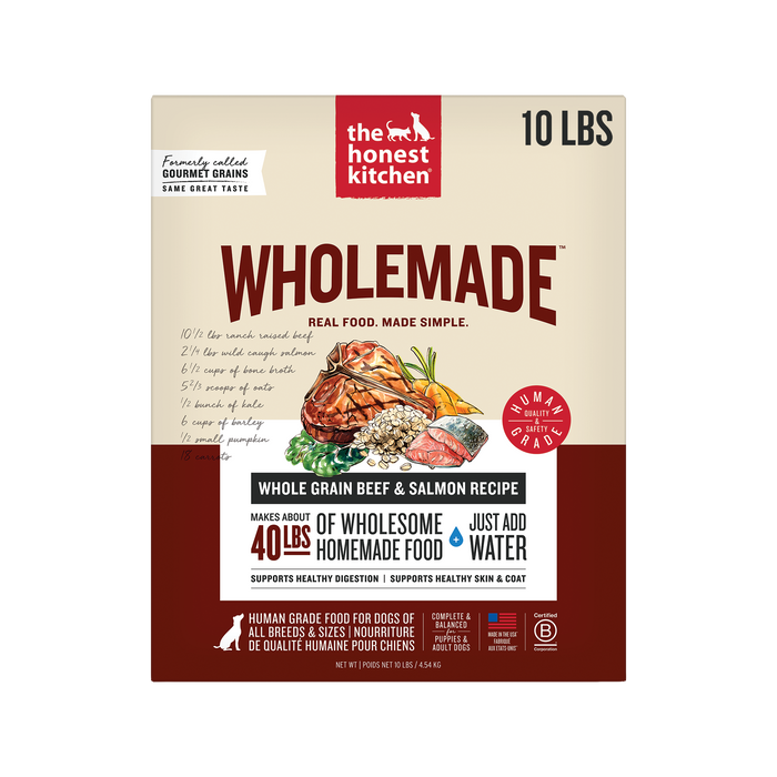 The Honest Kitchen Wholemade Whole Grain Beef & Salmon Recipe For Dogs