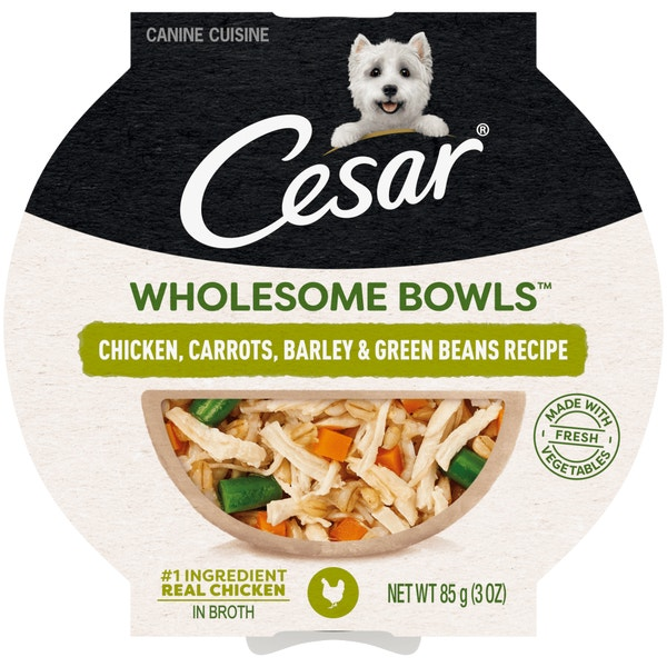 Cesar Wholesome Bowls Chicken, Carrots, Barley & Green Beans Recipe