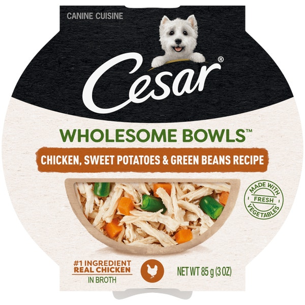 Cesar Wholesome Bowls Chicken, Sweet Potatoes & Green Beans Recipe