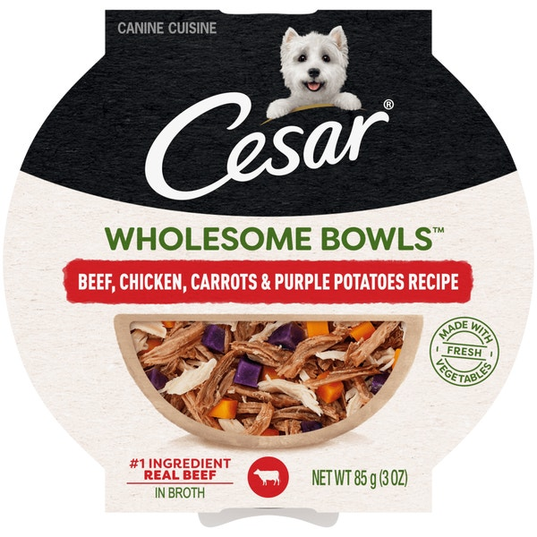 Cesar Wholesome Bowls Beef, Chicken, Carrots & Purple Potatoes Recipe