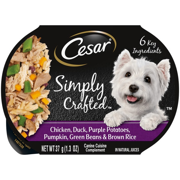 Cesar Simply Crafted Chicken, Duck, Purple Potatoes, Pumpkin, Green Beans & Brown Rice